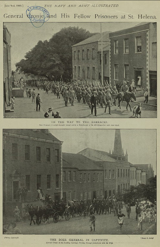 Croje and Hie Men Being Paraded Through St. Helena