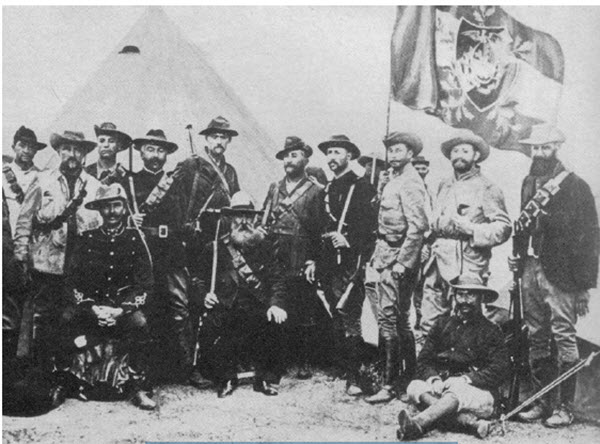 General. J. H. M. Kock and his staff at Elandslaagte