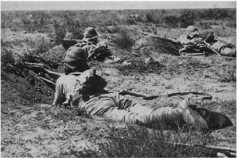 British troops in action, Boer war